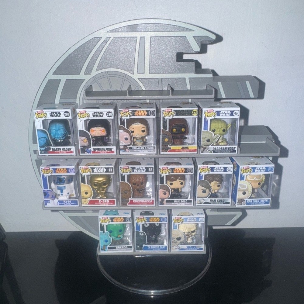Star Wars  mini death star Funkos Pop Collection and Display
